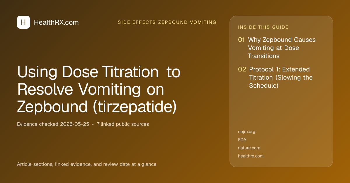 Evidence overview for Using Dose Titration to Resolve Vomiting on Zepbound (tirzepatide)