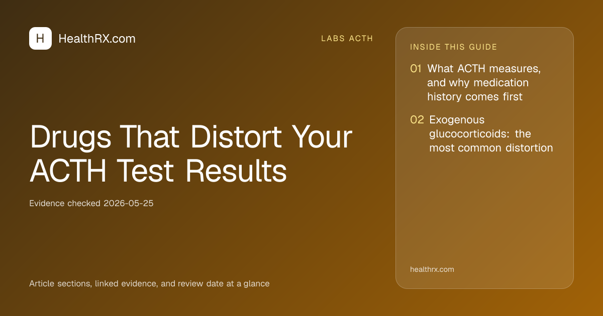 Evidence overview for Drugs That Distort Your ACTH Test Results