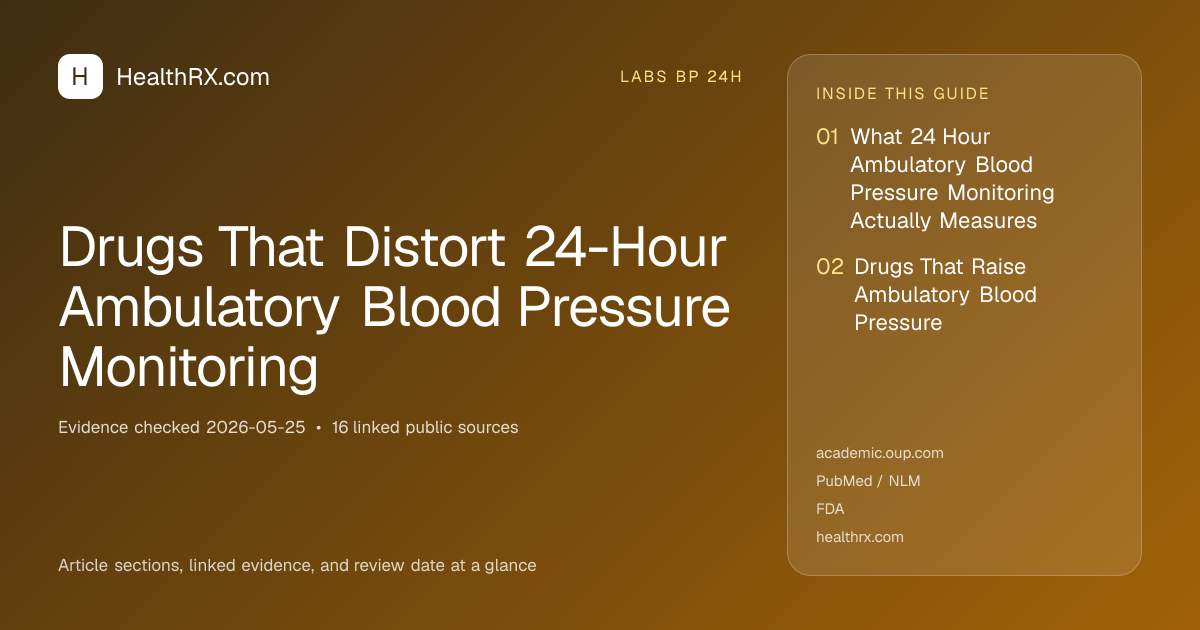 Evidence overview for Drugs That Distort 24-Hour Ambulatory Blood Pressure Monitoring