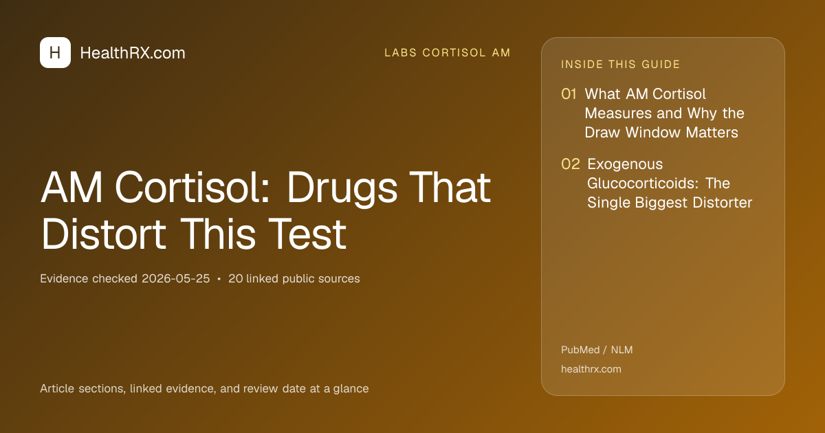 Evidence overview for AM Cortisol: Drugs That Distort This Test
