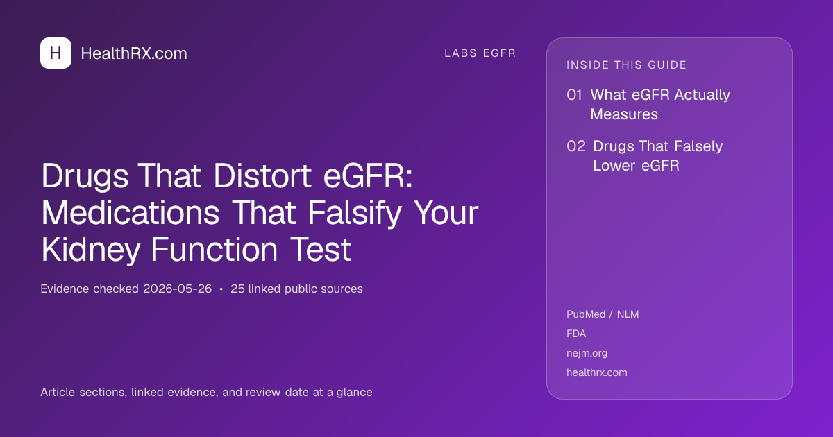 Evidence overview for Drugs That Distort eGFR: Medications That Falsify Your Kidney Function Test