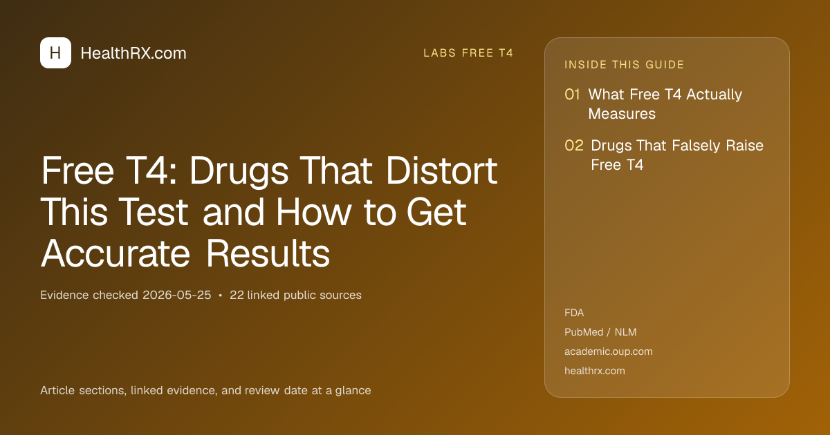 Evidence overview for Free T4: Drugs That Distort This Test and How to Get Accurate Results