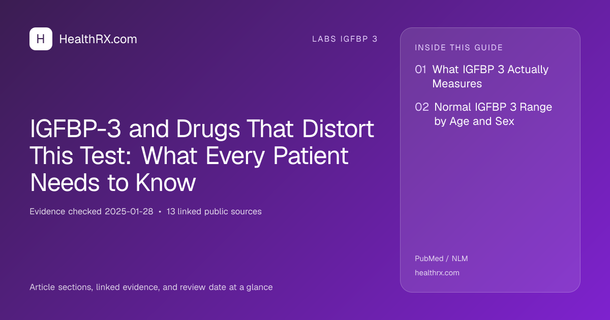 Evidence overview for IGFBP-3 and Drugs That Distort This Test: What Every Patient Needs to Know