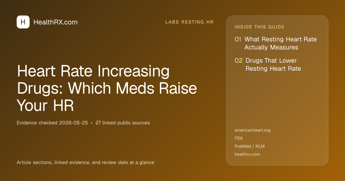 Evidence overview for Heart Rate Increasing Drugs: Which Meds Raise Your HR