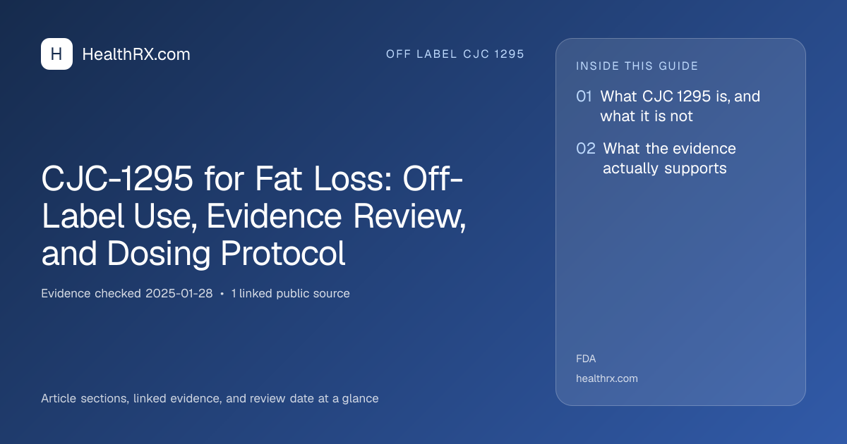 Evidence overview for CJC-1295 for Fat Loss: Off-Label Use, Evidence Review, and Dosing Protocol