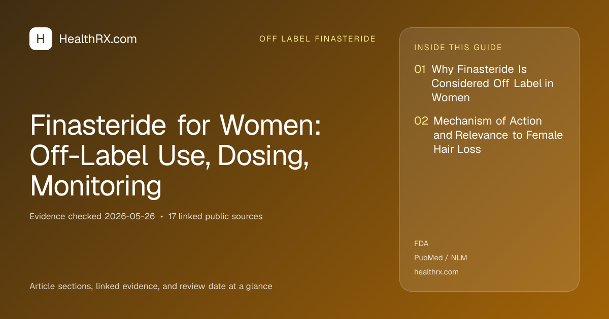 Evidence overview for Finasteride for Women: Off-Label Use, Dosing, Monitoring