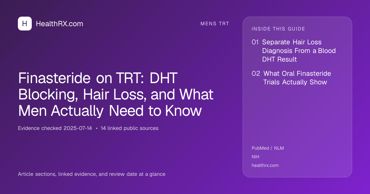 Evidence overview for Finasteride on TRT: DHT Blocking, Hair Loss, and What Men Actually Need to Know