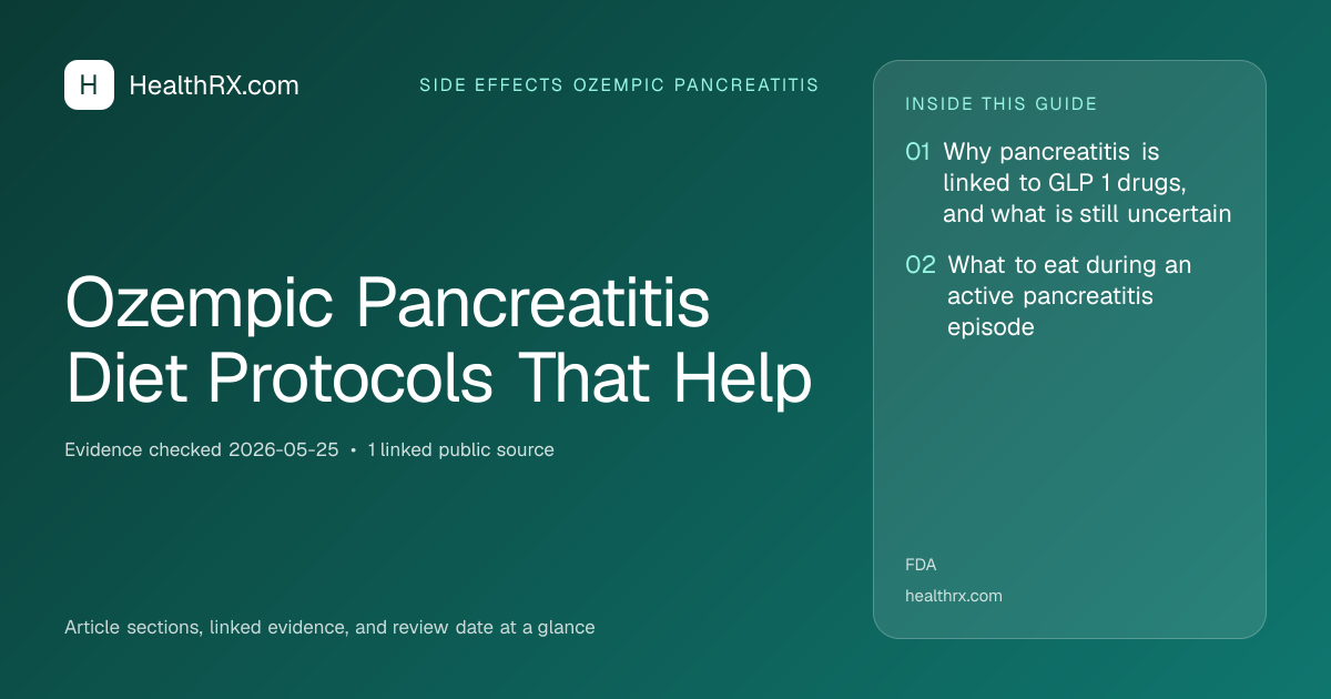 Evidence overview for Ozempic Pancreatitis Diet Protocols That Help