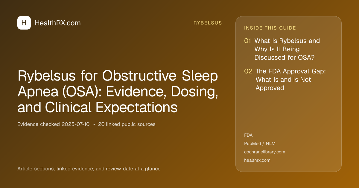 Evidence overview for Rybelsus for Obstructive Sleep Apnea (OSA): Evidence, Dosing, and Clinical Expectations