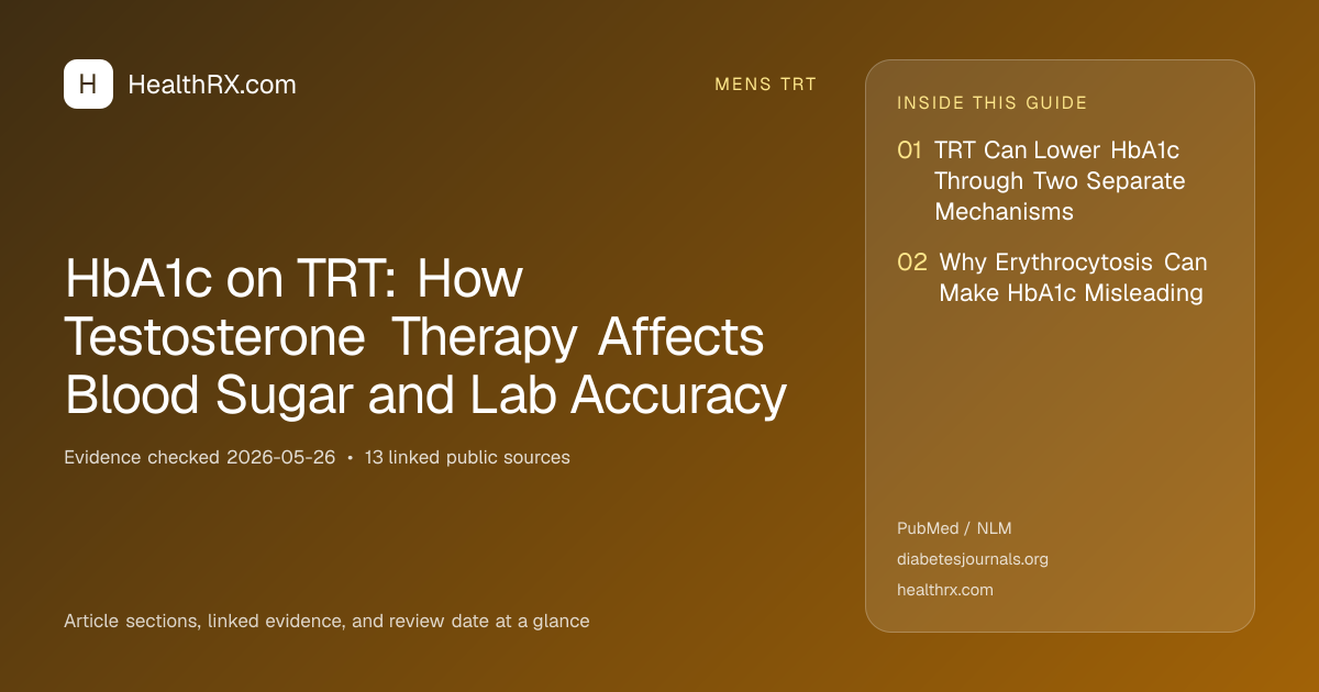 Evidence overview for HbA1c on TRT: How Testosterone Therapy Affects Blood Sugar and Lab Accuracy