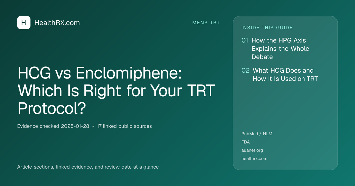 Evidence overview for HCG vs Enclomiphene: Which Is Right for Your TRT Protocol?