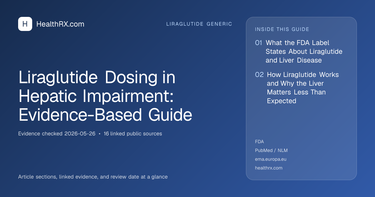 Evidence overview for Liraglutide Dosing in Hepatic Impairment: Evidence-Based Guide