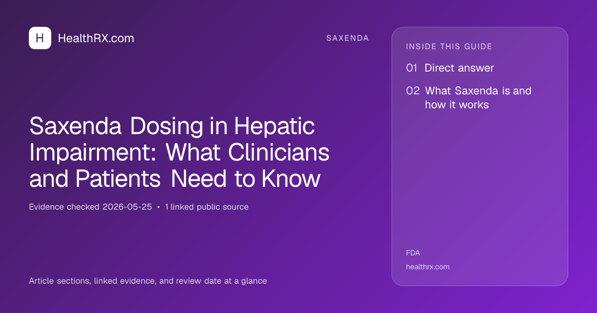 Evidence overview for Saxenda Dosing in Hepatic Impairment: What Clinicians and Patients Need to Know