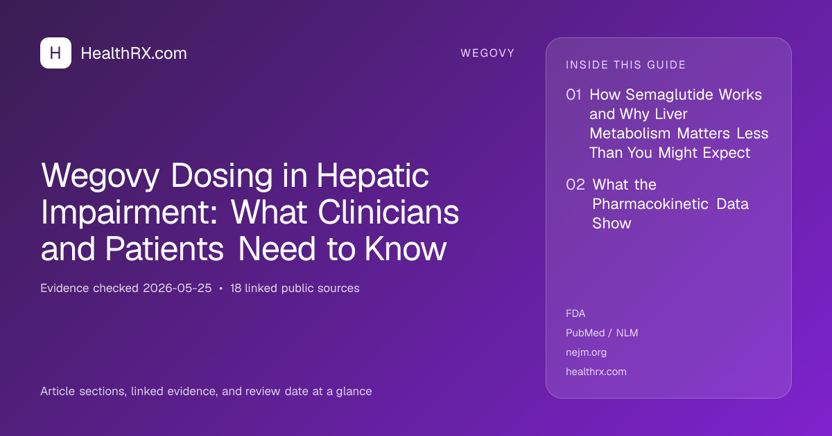 Evidence overview for Wegovy Dosing in Hepatic Impairment: What Clinicians and Patients Need to Know