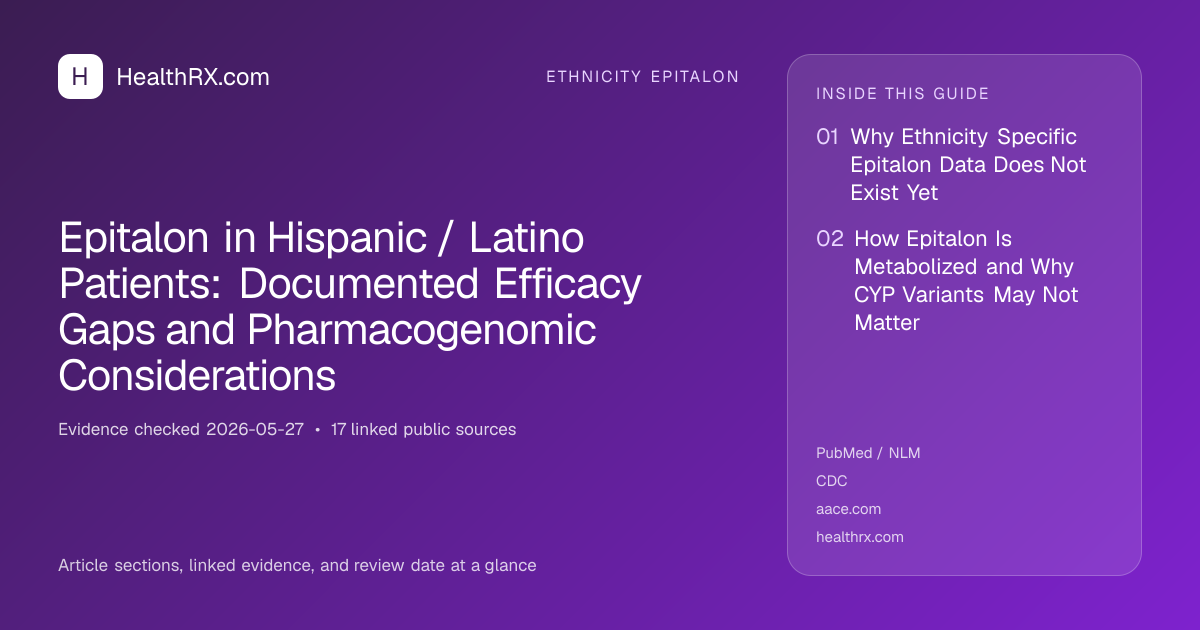 Evidence overview for Epitalon in Hispanic / Latino Patients: Documented Efficacy Gaps and Pharmacogenomic Considerations