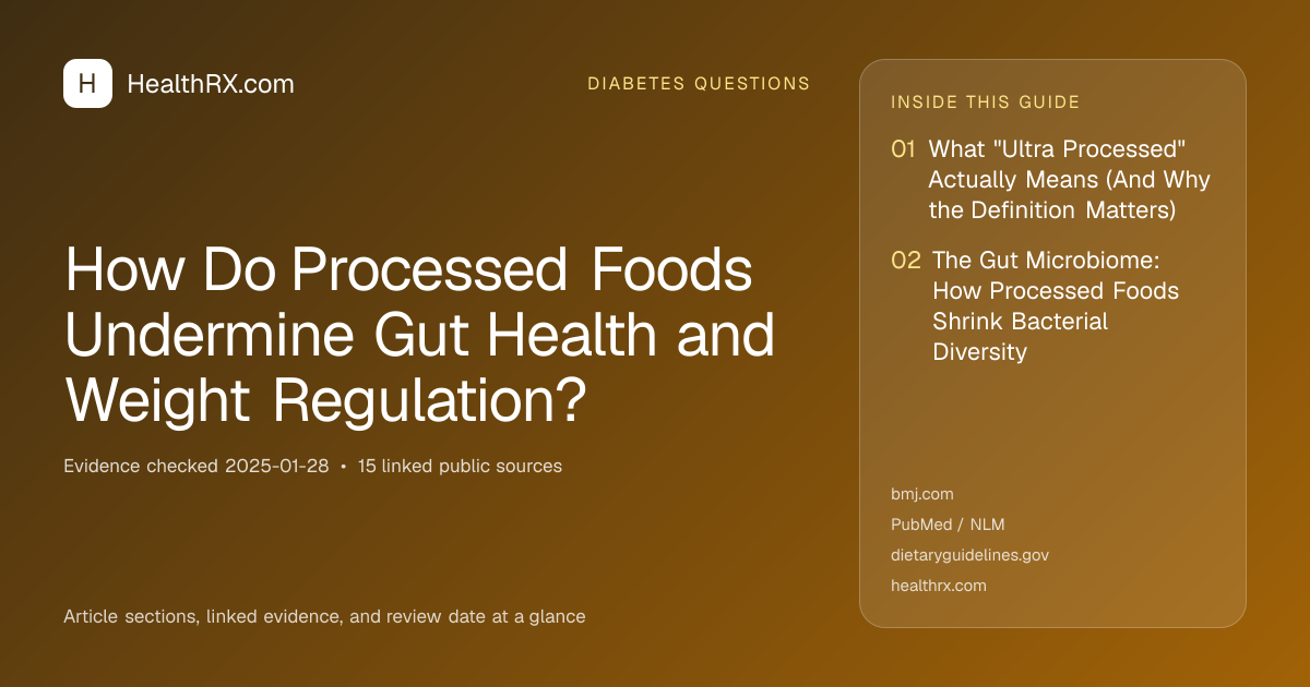 Evidence overview for How Do Processed Foods Undermine Gut Health and Weight Regulation?