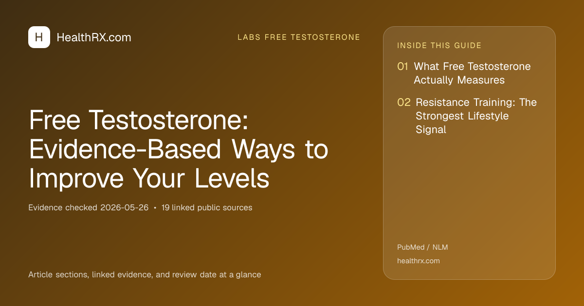 Evidence overview for Free Testosterone: Evidence-Based Ways to Improve Your Levels