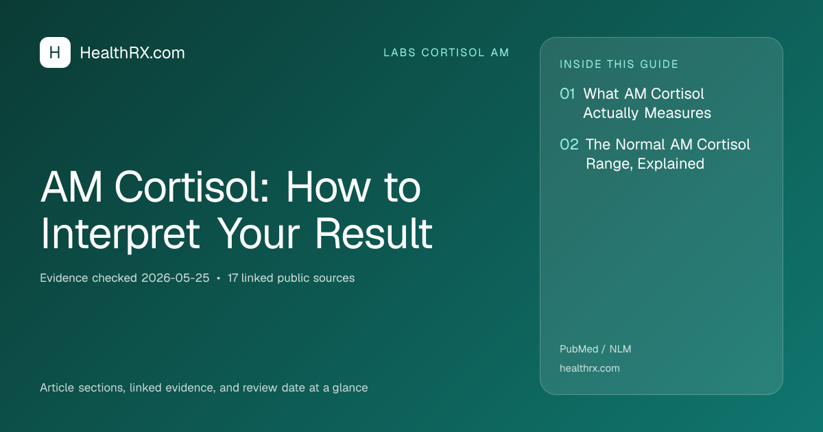 Evidence overview for AM Cortisol: How to Interpret Your Result