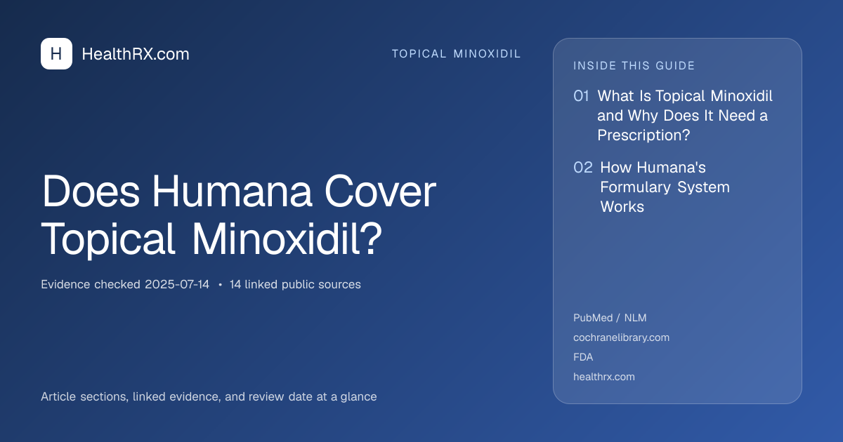 Evidence overview for Does Humana Cover Topical Minoxidil?