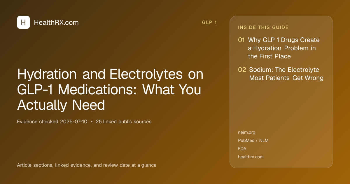 Evidence overview for Hydration and Electrolytes on GLP-1 Medications: What You Actually Need