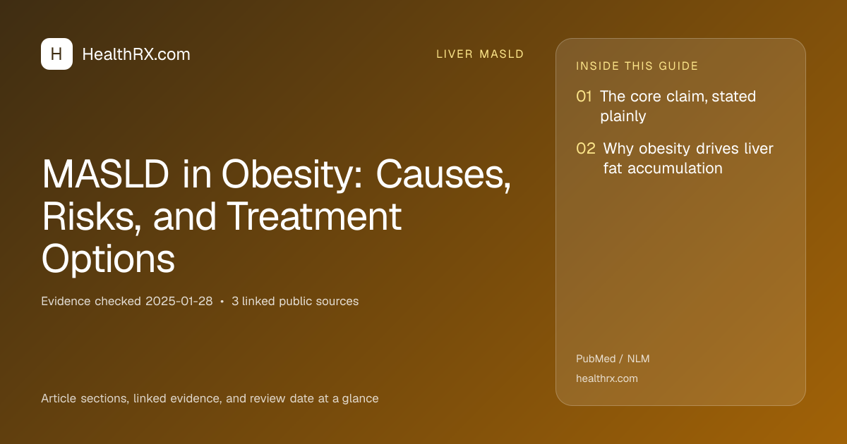 Evidence overview for MASLD in Obesity: Causes, Risks, and Treatment Options