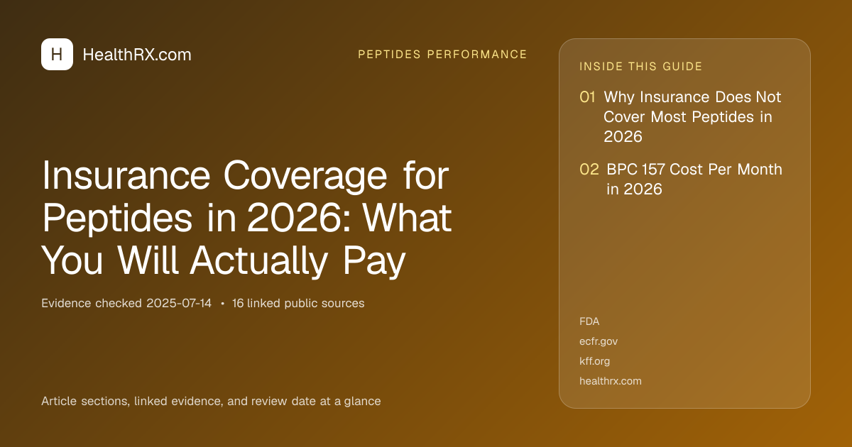 Evidence overview for Insurance Coverage for Peptides in 2026: What You Will Actually Pay