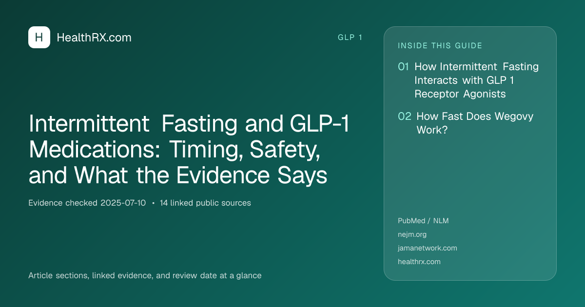Evidence overview for Intermittent Fasting and GLP-1 Medications: Timing, Safety, and What the Evidence Says