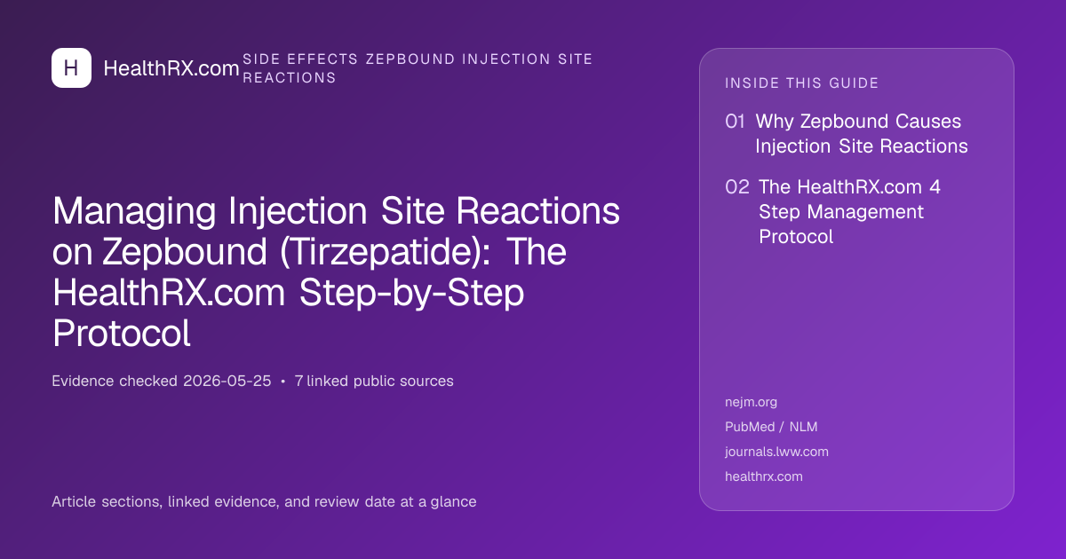 Evidence overview for Managing Injection Site Reactions on Zepbound (Tirzepatide): The HealthRX.com Step-by-Step Protocol