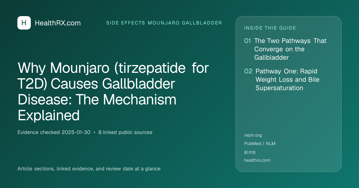 Evidence overview for Why Mounjaro (tirzepatide for T2D) Causes Gallbladder Disease: The Mechanism Explained