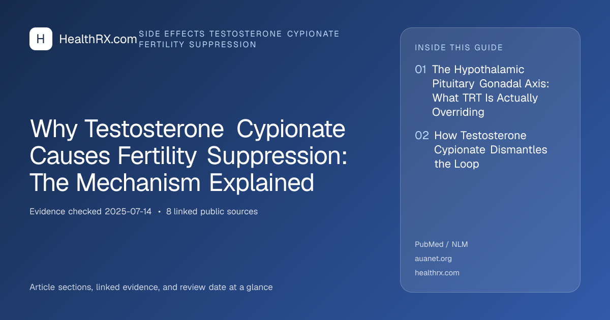 Evidence overview for Why Testosterone Cypionate Causes Fertility Suppression: The Mechanism Explained