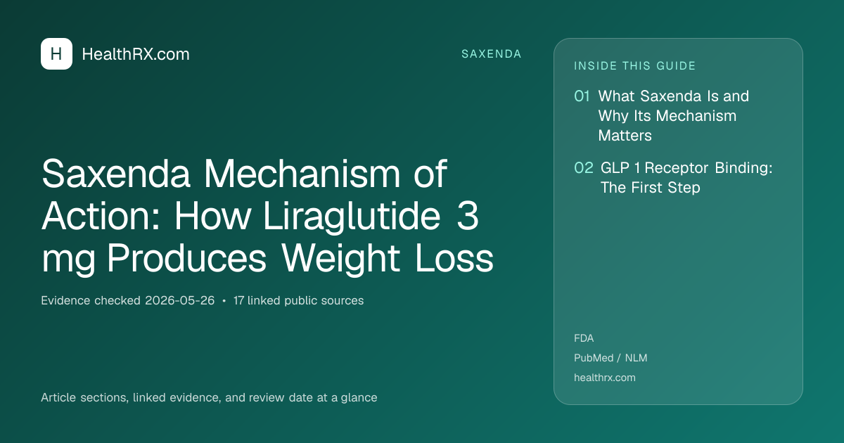 Evidence overview for Saxenda Mechanism of Action: How Liraglutide 3 mg Produces Weight Loss