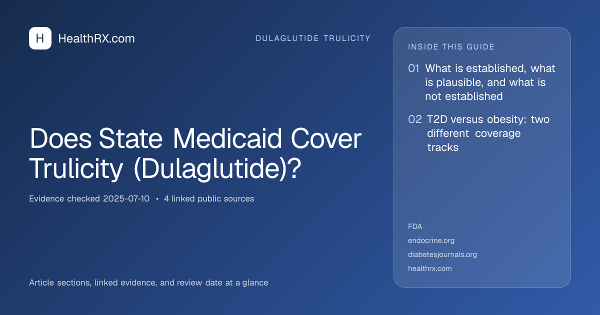 Evidence overview for Does State Medicaid Cover Trulicity (Dulaglutide)?