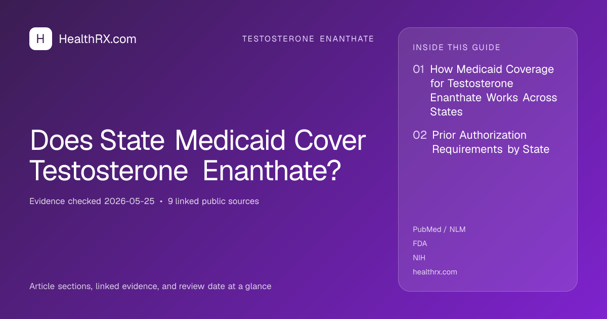 Evidence overview for Does State Medicaid Cover Testosterone Enanthate?