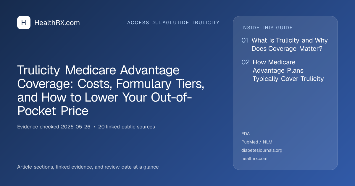 Evidence overview for Trulicity Medicare Advantage Coverage: Costs, Formulary Tiers, and How to Lower Your Out-of-Pocket Price