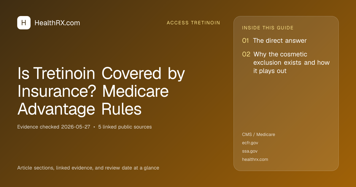 Evidence overview for Is Tretinoin Covered by Insurance? Medicare Advantage Rules