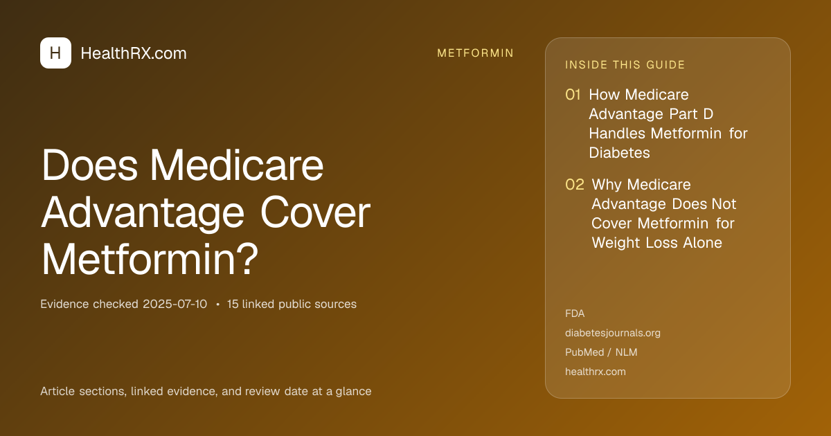 Evidence overview for Does Medicare Advantage Cover Metformin?