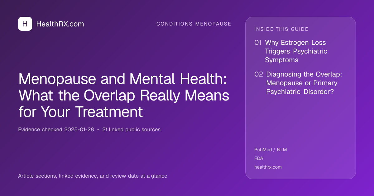 Evidence overview for Menopause and Mental Health: What the Overlap Really Means for Your Treatment