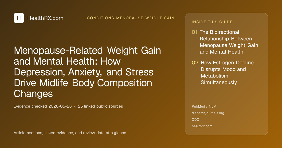 Evidence overview for Menopause-Related Weight Gain and Mental Health: How Depression, Anxiety, and Stress Drive Midlife Body Composition Changes