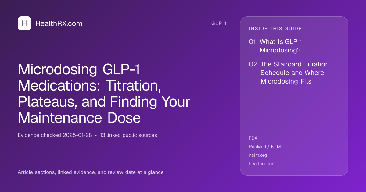 Evidence overview for Microdosing GLP-1 Medications: Titration, Plateaus, and Finding Your Maintenance Dose