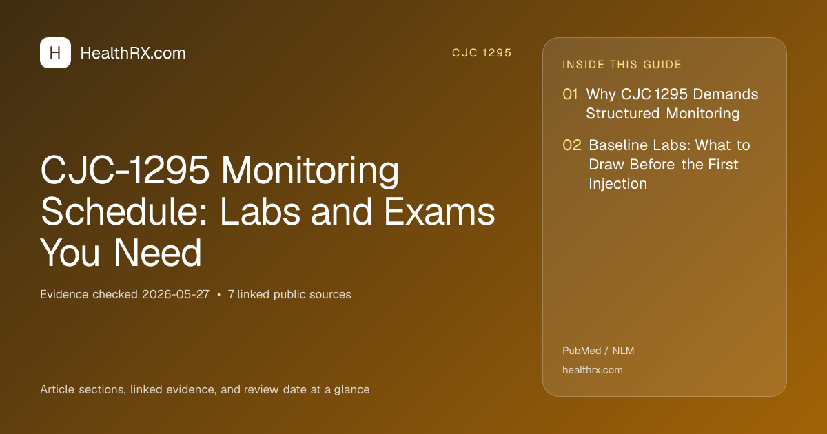 Evidence overview for CJC-1295 Monitoring Schedule: Labs and Exams You Need