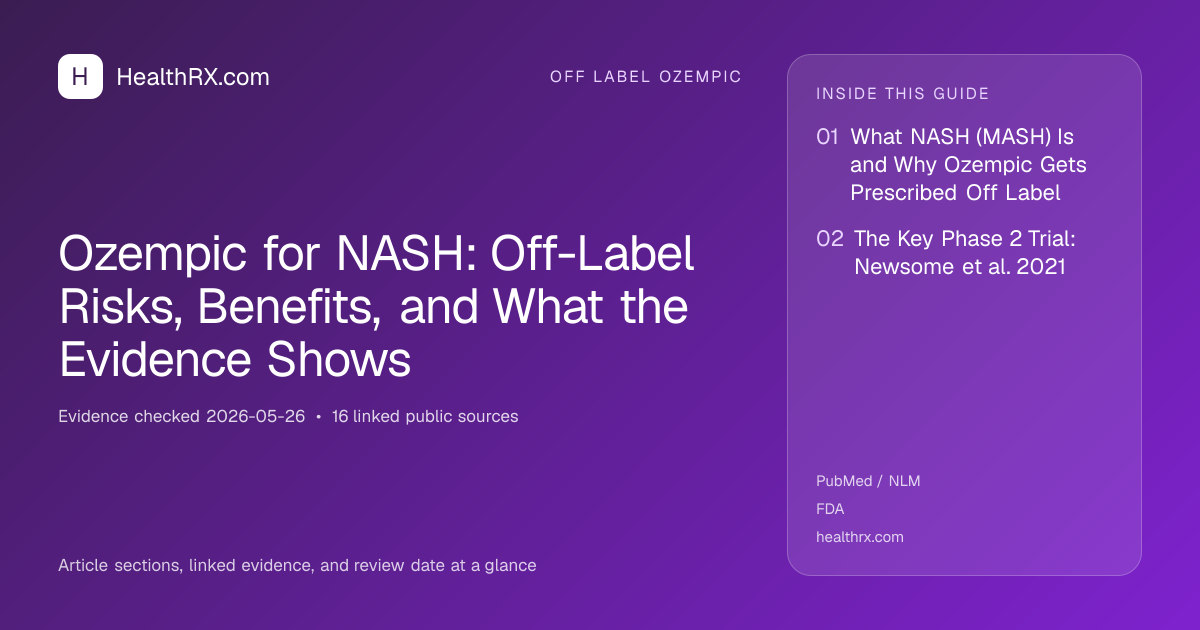Evidence overview for Ozempic for NASH: Off-Label Risks, Benefits, and What the Evidence Shows