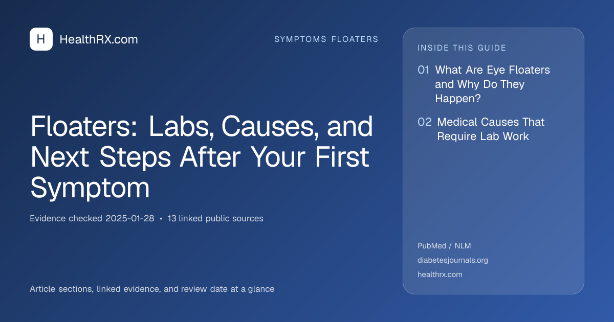 Evidence overview for Floaters: Labs, Causes, and Next Steps After Your First Symptom