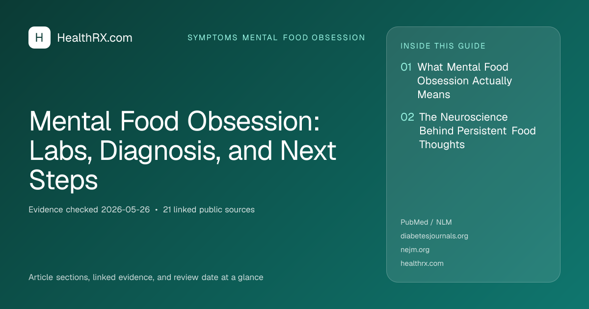 Evidence overview for Mental Food Obsession: Labs, Diagnosis, and Next Steps