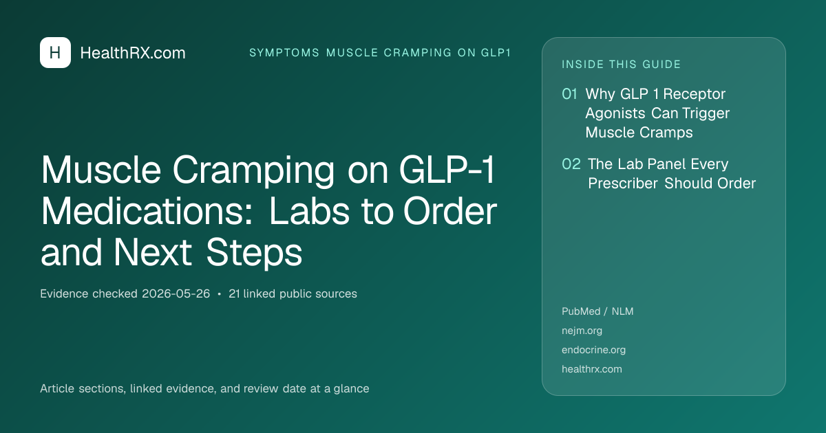 Evidence overview for Muscle Cramping on GLP-1 Medications: Labs to Order and Next Steps