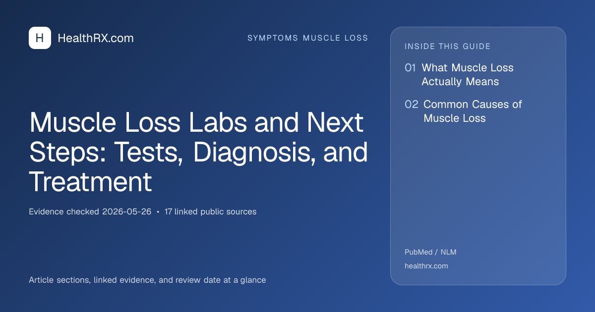 Evidence overview for Muscle Loss Labs and Next Steps: Tests, Diagnosis, and Treatment