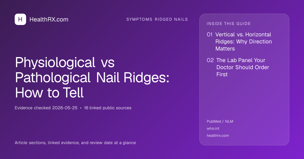 Evidence overview for Physiological vs Pathological Nail Ridges: How to Tell