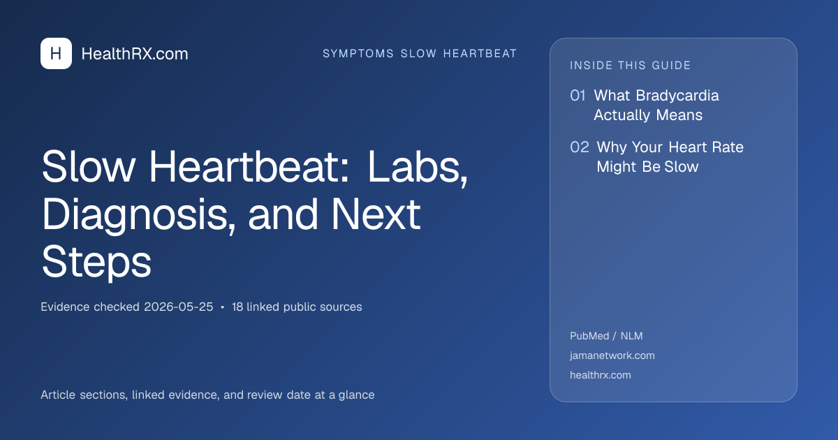 Evidence overview for Slow Heartbeat: Labs, Diagnosis, and Next Steps