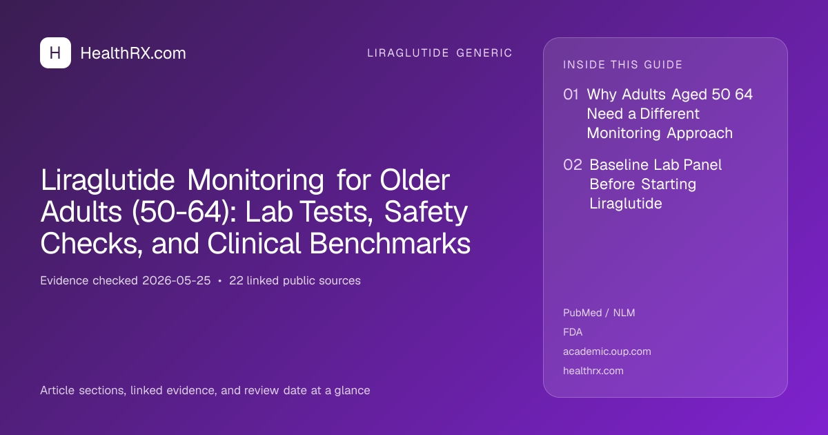 Evidence overview for Liraglutide Monitoring for Older Adults (50-64): Lab Tests, Safety Checks, and Clinical Benchmarks