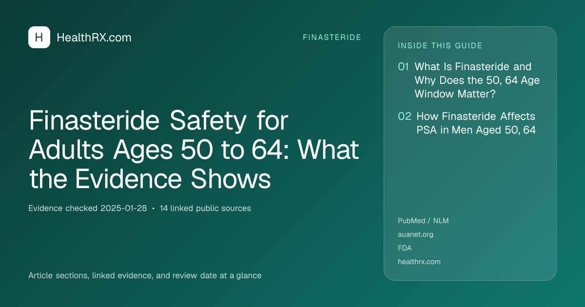 Evidence overview for Finasteride Safety for Adults Ages 50 to 64: What the Evidence Shows