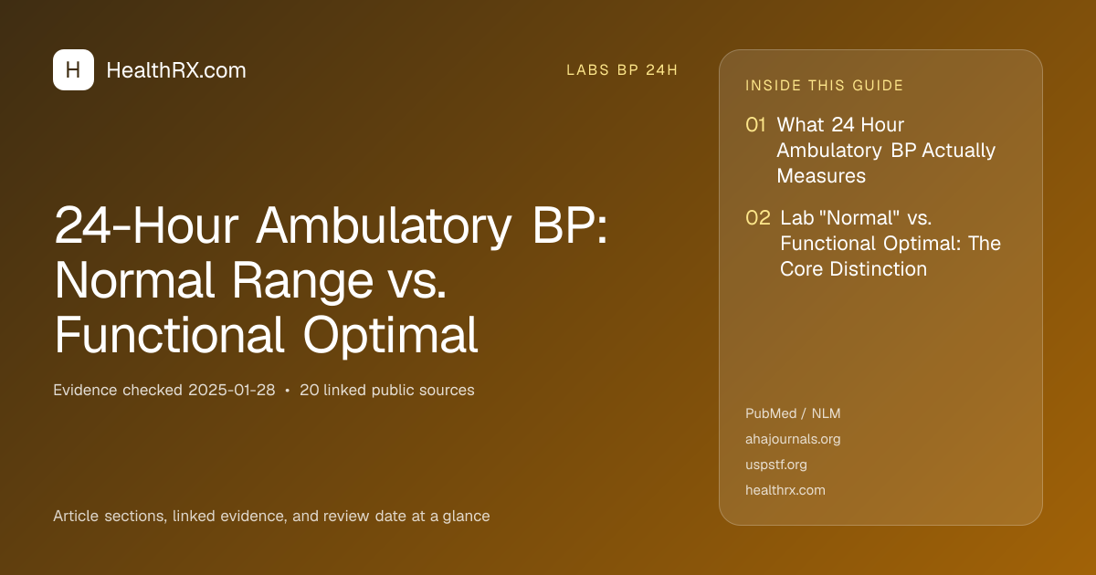 Evidence overview for 24-Hour Ambulatory BP: Normal Range vs. Functional Optimal